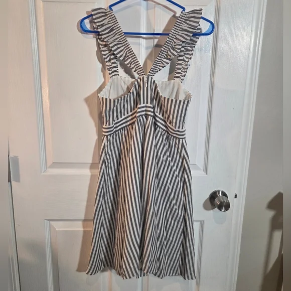 Madewell Striped Ruffle-strap Empire Dress - Picture 7 of 12